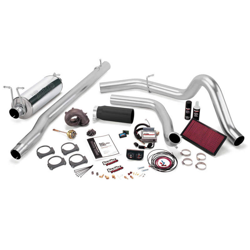 Banks Power 99.5 Ford 7.3L F250/350 Auto Stinger-Plus System - SS Single Exhaust w/ Black Tip Banks Power 99.5 Ford 7.3L F250/350 Auto Stinger-Plus System - SS Single Exhaust w/ Black Tip