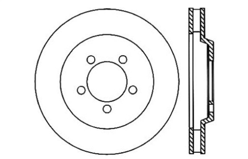 StopTech Power Slot 05-10 Mustang GT V8-4.6L Front Left Drilled Rotor StopTech Power Slot 05-10 Mustang GT V8-4.6L Front Left Drilled Rotor