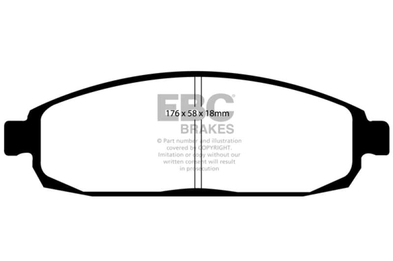 EBC 05-10 Jeep Commander 3.7 Greenstuff Front Brake Pads EBC 05-10 Jeep Commander 3.7 Greenstuff Front Brake Pads
