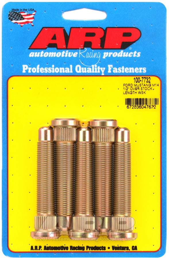 ARP 2015+ Ford Mustang GT M14 1/2in Over Stock Length Wheel Stud Kit ARP 2015+ Ford Mustang GT M14 1/2in Over Stock Length Wheel Stud Kit
