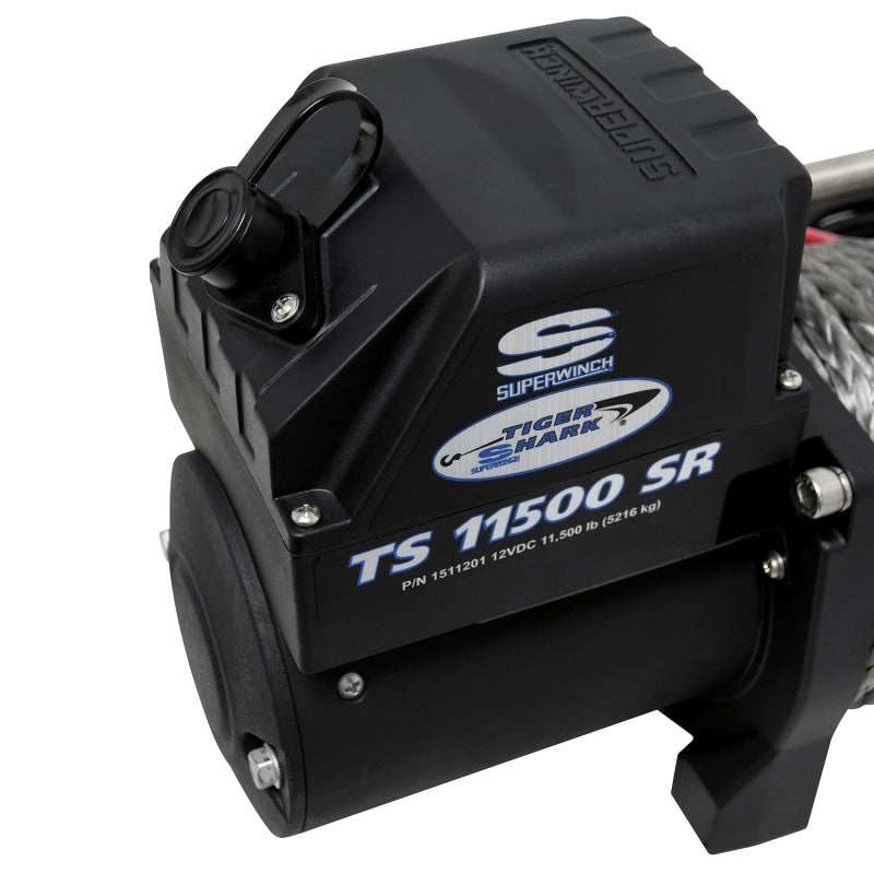 Superwinch 11500 LBS 12V DC 3/8in x 80ft Synthetic Rope Tiger Shark 11500 Winch Superwinch 11500 LBS 12V DC 3/8in x 80ft Synthetic Rope Tiger Shark 11500 Winch