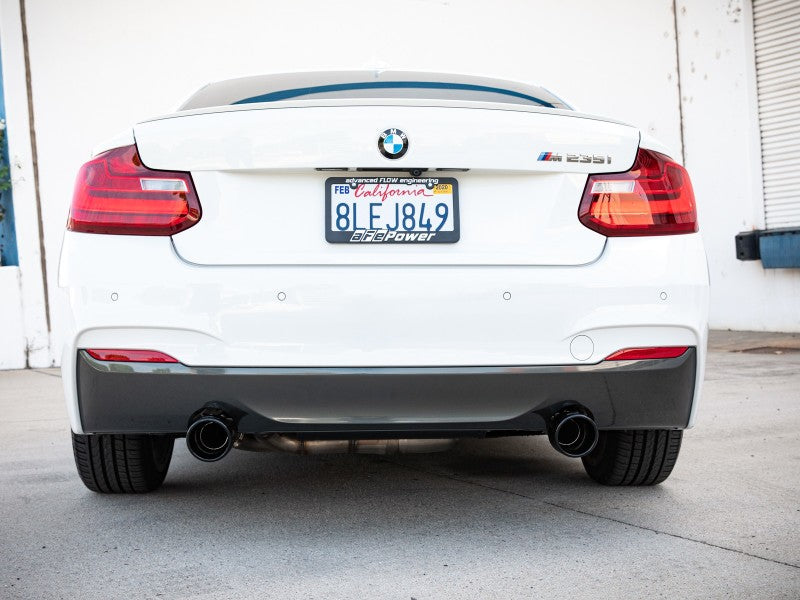 aFe MACHForce XP 3in to 2.5in 304 SS Axle-Back Exhaust w/ Black Tips 14-16 BMW M235i aFe MACHForce XP 3in to 2.5in 304 SS Axle-Back Exhaust w/ Black Tips 14-16 BMW M235i