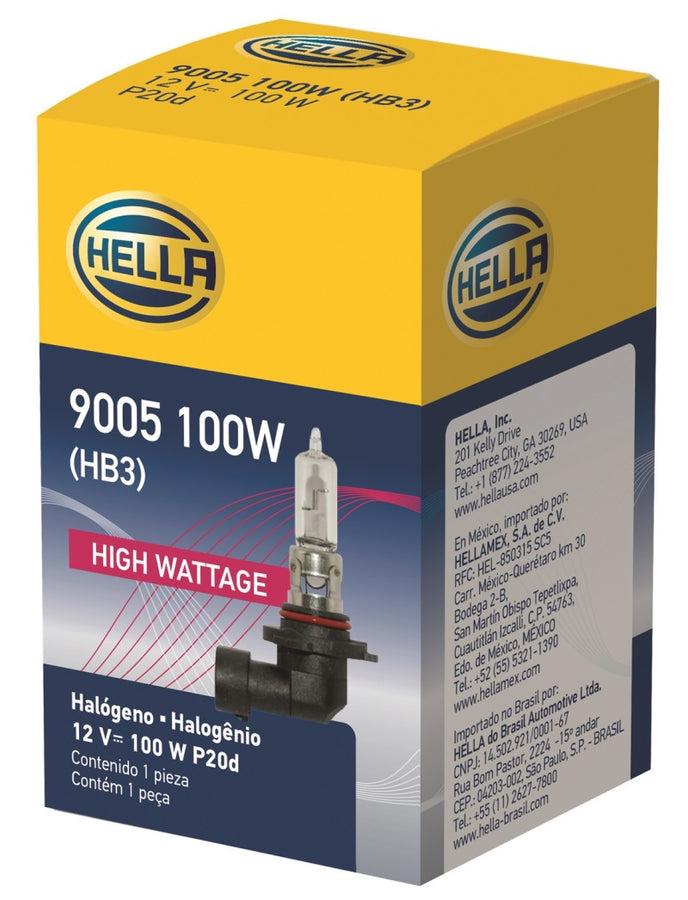 Hella 9005/HB3 12V 100W P20d T4 Halogen Bulb Hella 9005/HB3 12V 100W P20d T4 Halogen Bulb