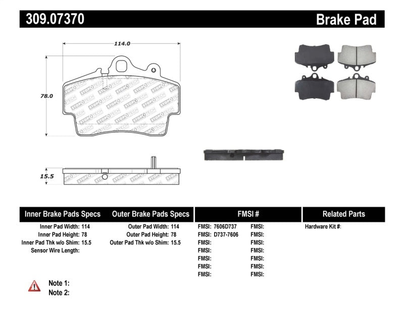 StopTech Performance Brake Pads StopTech Performance Brake Pads