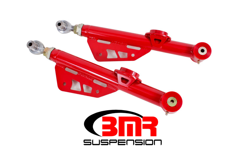 BMR 79-98 Fox Mustang On-Car Adj. Lower Control Arms / Rod End Combo (Polyurethane) - Red BMR 79-98 Fox Mustang On-Car Adj. Lower Control Arms / Rod End Combo (Polyurethane) - Red