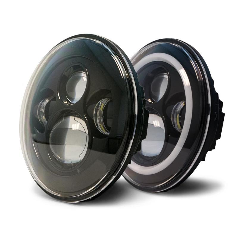 DV8 Offroad 07-18 Jeep Wrangler JK LED Projector Headlights w/ Angel Eyes DV8 Offroad 07-18 Jeep Wrangler JK LED Projector Headlights w/ Angel Eyes