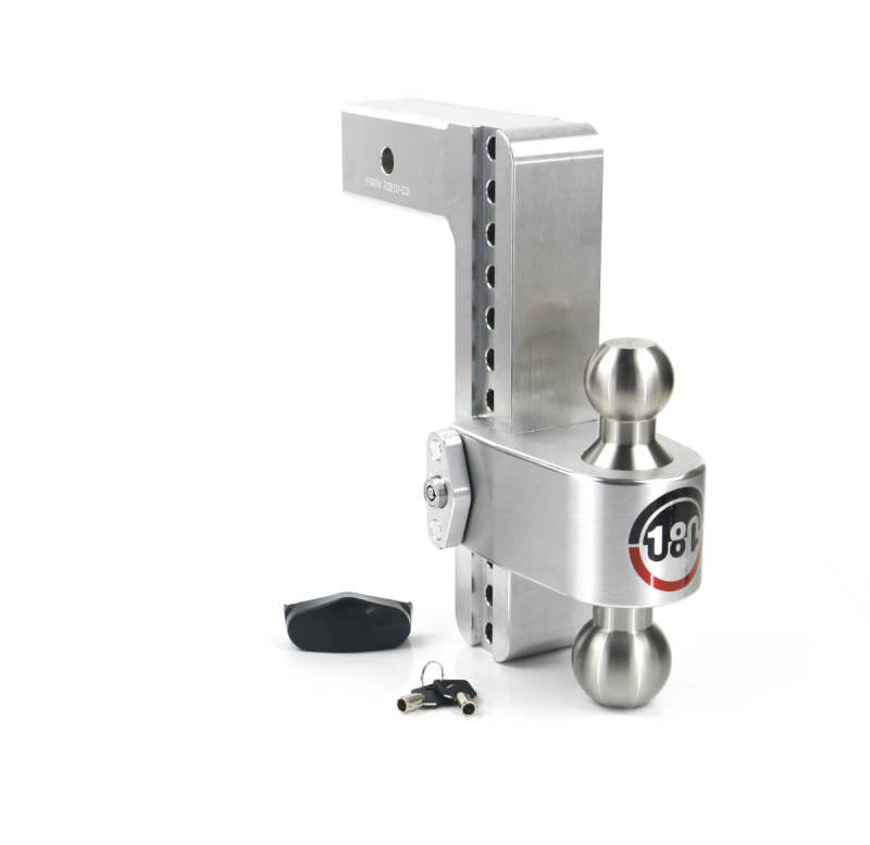 Weigh Safe 180 Hitch 10in Drop Hitch & 2.5in Shank (10K/18.5K GTWR) - Aluminum Weigh Safe 180 Hitch 10in Drop Hitch & 2.5in Shank (10K/18.5K GTWR) - Aluminum