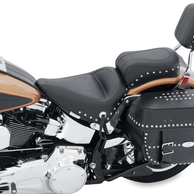 Mustang 00-15 Harley Softail Standard Rear Tire Wide Touring Passenger Seat w/Studs - Black