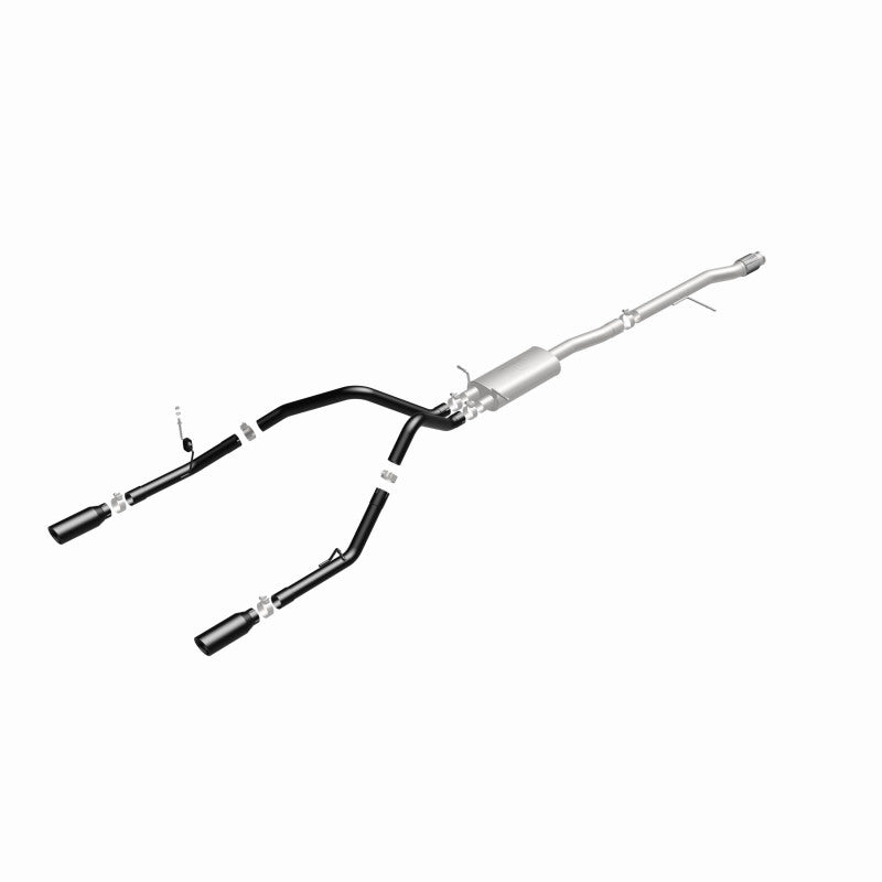 MagnaFlow SYS Cat-Back 4in Black Dual Split Rear Tips 14-15 Chevy Silverado/GMC Sierra 4.3L-5.3L MagnaFlow SYS Cat-Back 4in Black Dual Split Rear Tips 14-15 Chevy Silverado/GMC Sierra 4.3L-5.3L