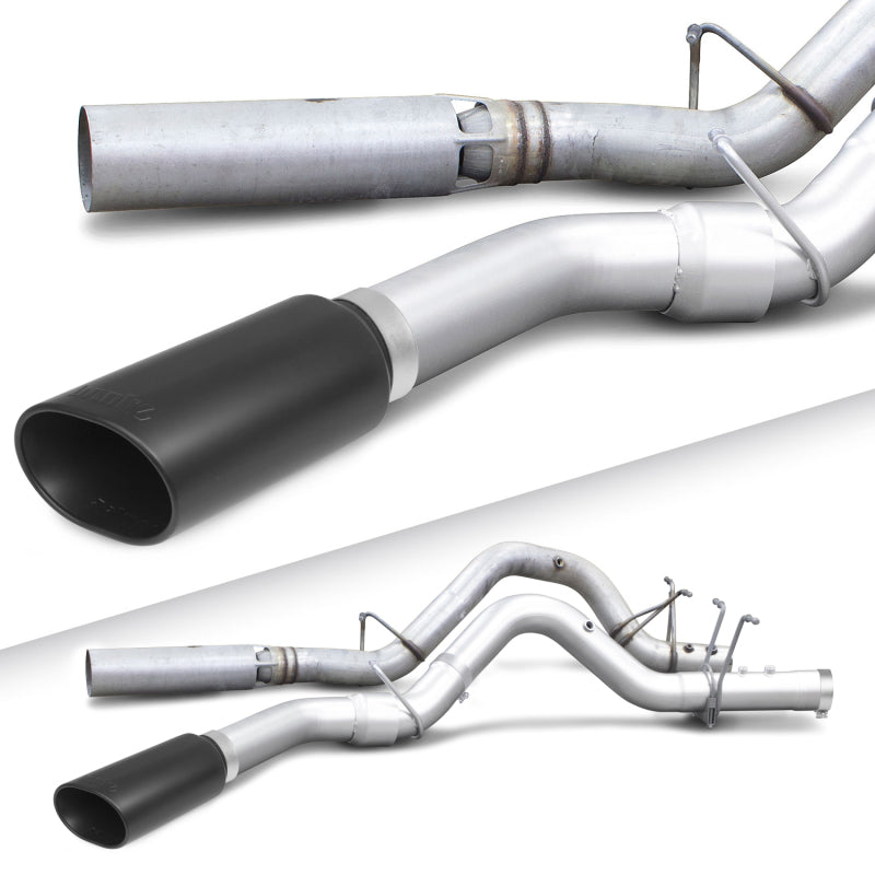 Banks Power 17+ GM Duramax L5P 2500/3500 Monster Exhaust System - SS Single Exhaust w/ Black Tip Banks Power 17+ GM Duramax L5P 2500/3500 Monster Exhaust System - SS Single Exhaust w/ Black Tip