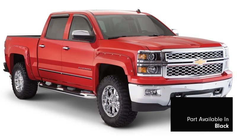 Bushwacker 16-18 Chevy Silverado 1500 Fleetside Pocket Style Flares 4pc 78.8/97.8in Bed - Black Bushwacker 16-18 Chevy Silverado 1500 Fleetside Pocket Style Flares 4pc 78.8/97.8in Bed - Black