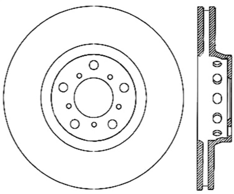 StopTech 00-03 BMW M5 (E39) Slotted & Drilled Right Front Rotor StopTech 00-03 BMW M5 (E39) Slotted & Drilled Right Front Rotor