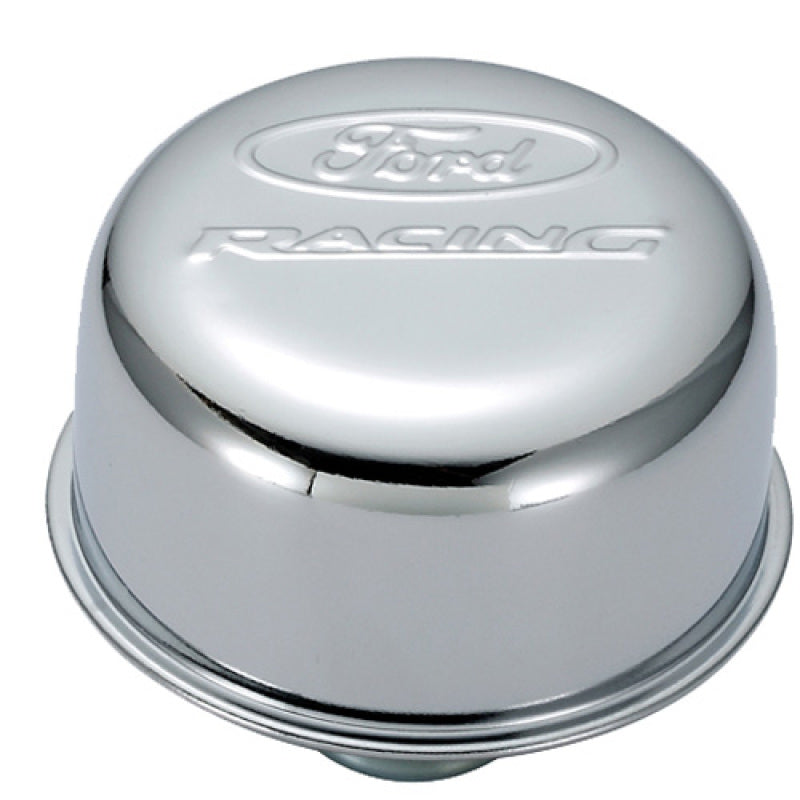 Ford Racing Logo Push-In Type Air Breather Cap - Chrome Ford Racing Logo Push-In Type Air Breather Cap - Chrome