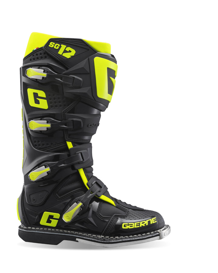 Gaerne SG12 Boot Black/Fluorescent Yellow Size - 13 Gaerne SG12 Boot Black/Fluorescent Yellow Size - 13