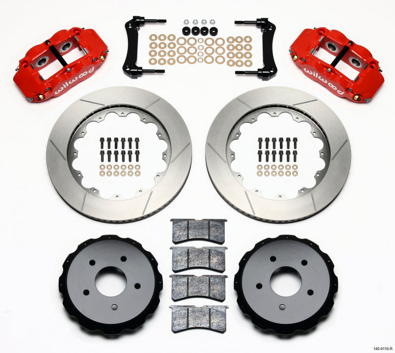 Wilwood Narrow Superlite 4R Rear Kit 14.00in Red 97-04 Corvette C5/Z06 05-13 C6 Wilwood Narrow Superlite 4R Rear Kit 14.00in Red 97-04 Corvette C5/Z06 05-13 C6