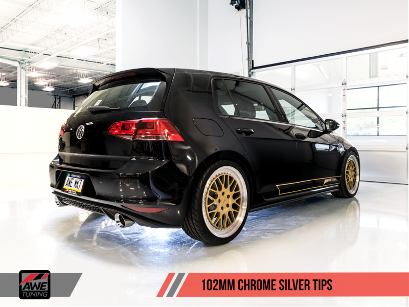 AWE Tuning VW MK7 GTI Track Edition Exhaust - Chrome Silver Tips AWE Tuning VW MK7 GTI Track Edition Exhaust - Chrome Silver Tips