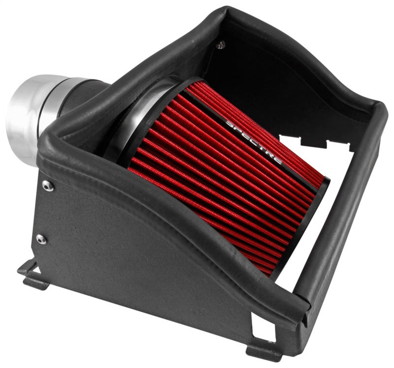 Spectre 15-18 Ford F150 2.7L/3.5L F/I Air Intake Kit - Polished w/Red Filter Spectre 15-18 Ford F150 2.7L/3.5L F/I Air Intake Kit - Polished w/Red Filter