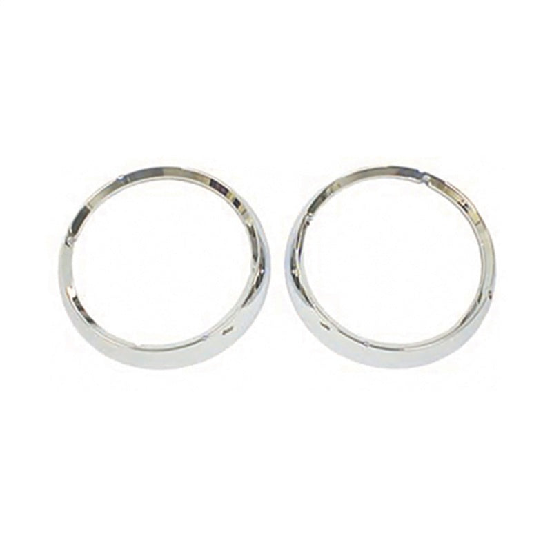 Omix Headlight Bezel Set Chrome 72-86 Jeep CJ Models Omix Headlight Bezel Set Chrome 72-86 Jeep CJ Models