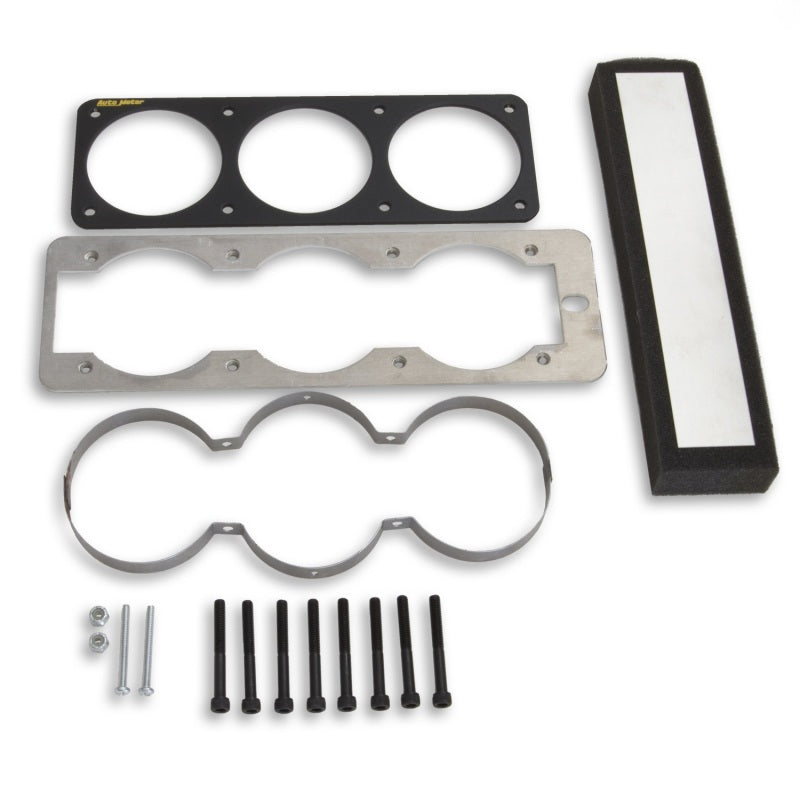 Autometer 87-93 Ford Mustang Black Triple 2-5/8in Gauge Cage Autometer 87-93 Ford Mustang Black Triple 2-5/8in Gauge Cage