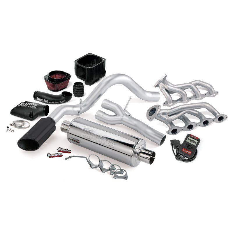 Banks Power 02-06 Chevy 4.8-5.3L 1500-SCSB PowerPack System - SS Single Exhaust w/ Black Tip Banks Power 02-06 Chevy 4.8-5.3L 1500-SCSB PowerPack System - SS Single Exhaust w/ Black Tip