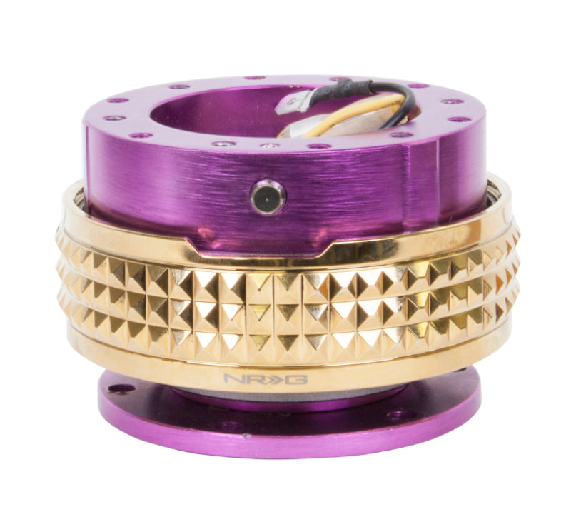 NRG Quick Release Kit - Pyramid Edition - Purple Body / Chrome Gold Pyramid Ring NRG Quick Release Kit - Pyramid Edition - Purple Body / Chrome Gold Pyramid Ring