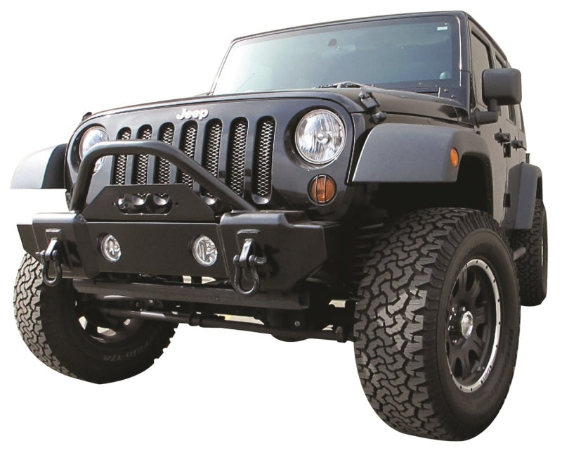 Rampage 2007-2018 Jeep Wrangler(JK) Recovery Bumper Stubby Front - Black Rampage 2007-2018 Jeep Wrangler(JK) Recovery Bumper Stubby Front - Black