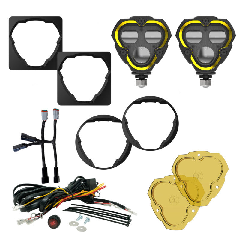 KC HiLiTES FLEX ERA 3 Dual Mode SAE Fog Lights - 2-Light Master Kit for Toyota Aftermarket Bumper KC HiLiTES FLEX ERA 3 Dual Mode SAE Fog Lights - 2-Light Master Kit for Toyota Aftermarket Bumper