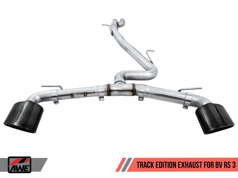 AWE Tuning 17-19 Audi RS3 8V Track Edition Exhaust - Diamond Black Tips RS-Style Tips AWE Tuning 17-19 Audi RS3 8V Track Edition Exhaust - Diamond Black Tips RS-Style Tips