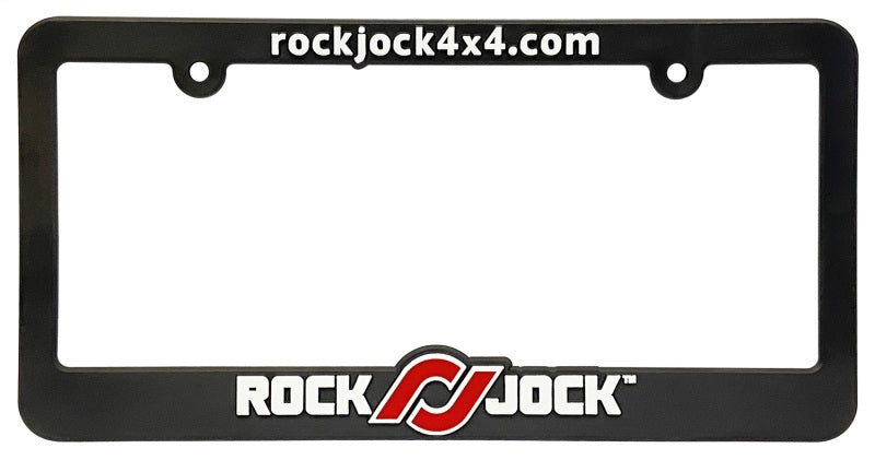 RockJock License Plate Frame Black Plastic w/ Red and White RockJock License Plate Frame Black Plastic w/ Red and White