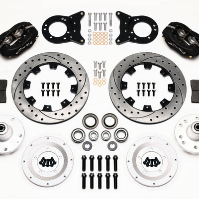 Wilwood Forged Dynalite Front Kit 12.19in Drilled 1965-1969 Mustang Disc & Drum Spindle