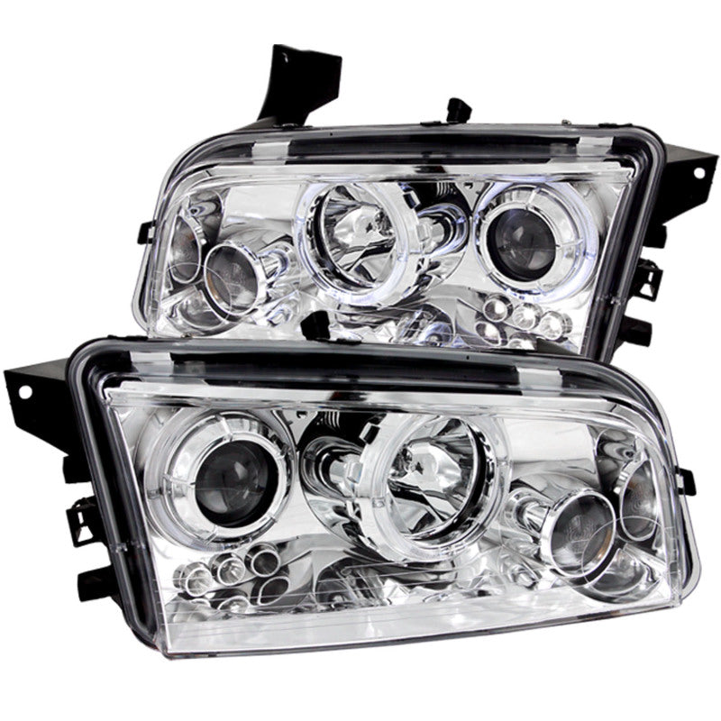 ANZO 2006-2010 Dodge Charger Projector Headlights w/ Halo Chrome ANZO 2006-2010 Dodge Charger Projector Headlights w/ Halo Chrome