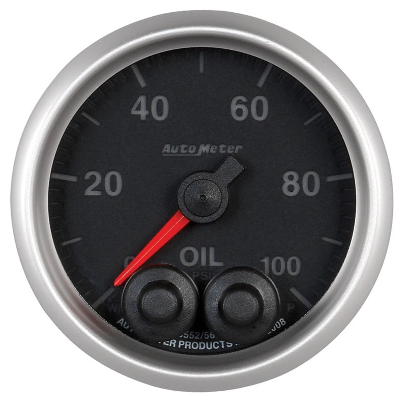 Autometer Elite 52mm Oil Pressure Peak and Warn Gauge w/ Electonic Control Autometer Elite 52mm Oil Pressure Peak and Warn Gauge w/ Electonic Control