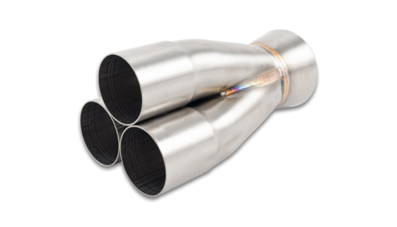 Vibrant 3-1 Merge Collector 2.00in Inlet ID 2.50in Merge OD 3.00in Outlet OD Vibrant 3-1 Merge Collector 2.00in Inlet ID 2.50in Merge OD 3.00in Outlet OD