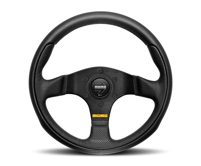Momo Team Steering Wheel 300 mm - 4 Black Leather/Black Spokes Momo Team Steering Wheel 300 mm - 4 Black Leather/Black Spokes