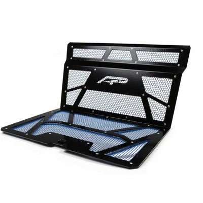Agency Power 14-18 Polaris RZR XP 1000 / XP Turbo Vented Engine Cover - Gloss Black / Mesh Blue