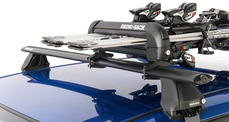Rhino-Rack Universal Ski/Snowboard Carrier - Fits 3 Pairs of Skis or 2 Snowboards - Black Rhino-Rack Universal Ski/Snowboard Carrier - Fits 3 Pairs of Skis or 2 Snowboards - Black