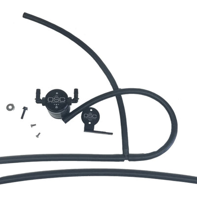 J&L 03-15 Nissan Titan 5.6L Passenger Side Oil Separator 3.0 - Black Anodized