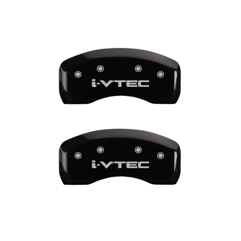 MGP 4 Caliper Covers Engraved Front & Rear i-Vtec Black finish silver ch MGP 4 Caliper Covers Engraved Front & Rear i-Vtec Black finish silver ch