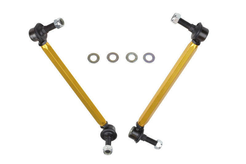 Whiteline 05+ Mustang Coupe 8cyl (Inc Shelby GT/ GT500) Front Swaybar Link Kit H/Duty Adj Steel Ball Whiteline 05+ Mustang Coupe 8cyl (Inc Shelby GT/ GT500) Front Swaybar Link Kit H/Duty Adj Steel Ball