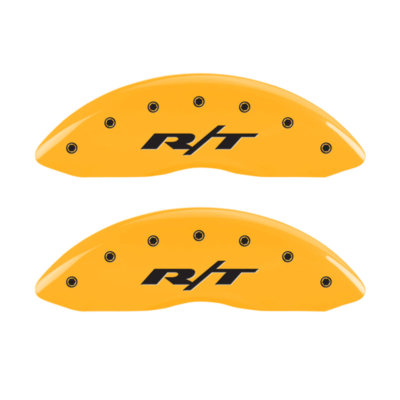 MGP 4 Caliper Covers Engraved Front & Rear RT Yellow finish black ch MGP 4 Caliper Covers Engraved Front & Rear RT Yellow finish black ch