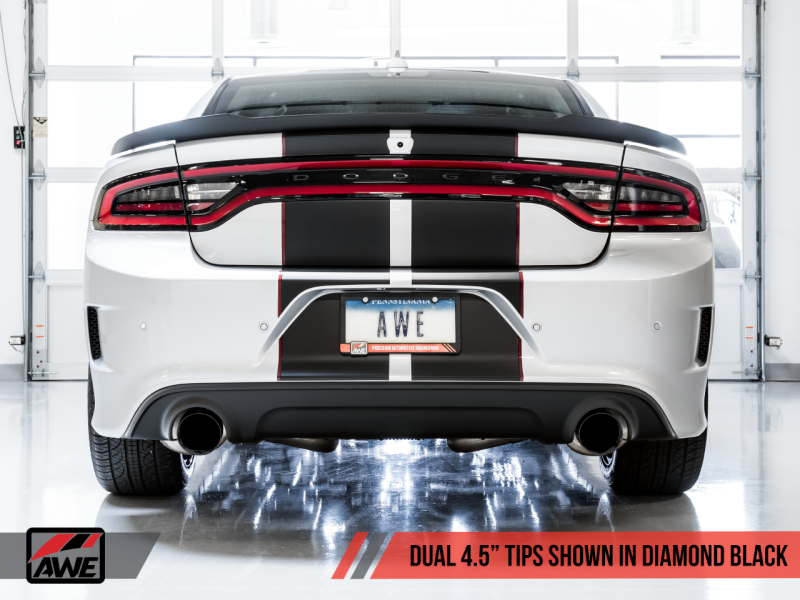 AWE Tuning 2017+ Dodge Charger 5.7L Track Edition Exhaust - Diamond Black Tips AWE Tuning 2017+ Dodge Charger 5.7L Track Edition Exhaust - Diamond Black Tips