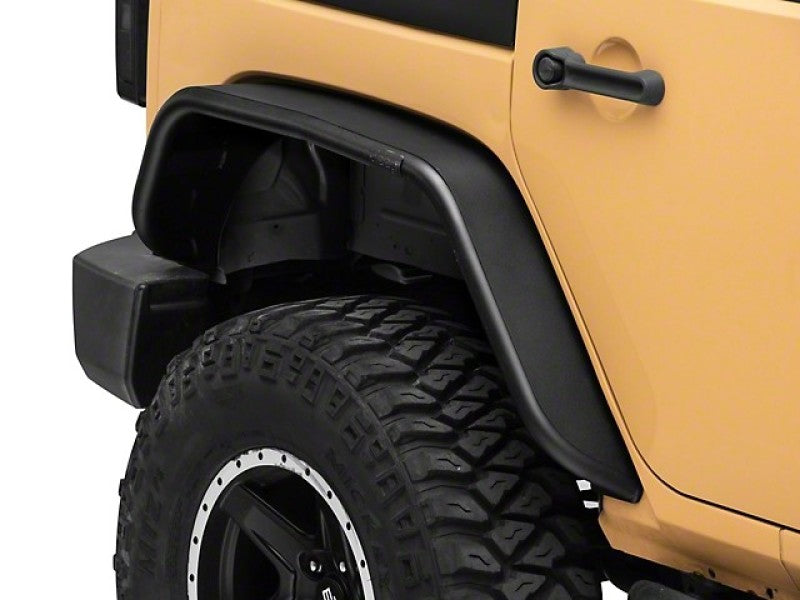 Officially Licensed Jeep 07-18 Jeep Wrangler JK Tubular Fender Flares w/ Jeep Logo- Rear Officially Licensed Jeep 07-18 Jeep Wrangler JK Tubular Fender Flares w/ Jeep Logo- Rear