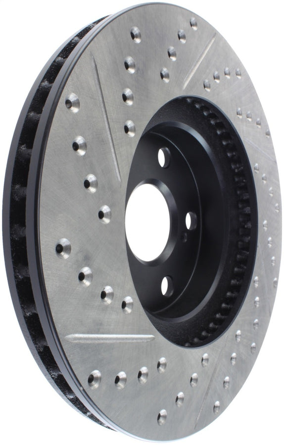 StopTech 03-08 Pontiac Vibe / 05-09 Scion tc Left Front Slotted & Drilled Rotor StopTech 03-08 Pontiac Vibe / 05-09 Scion tc Left Front Slotted & Drilled Rotor