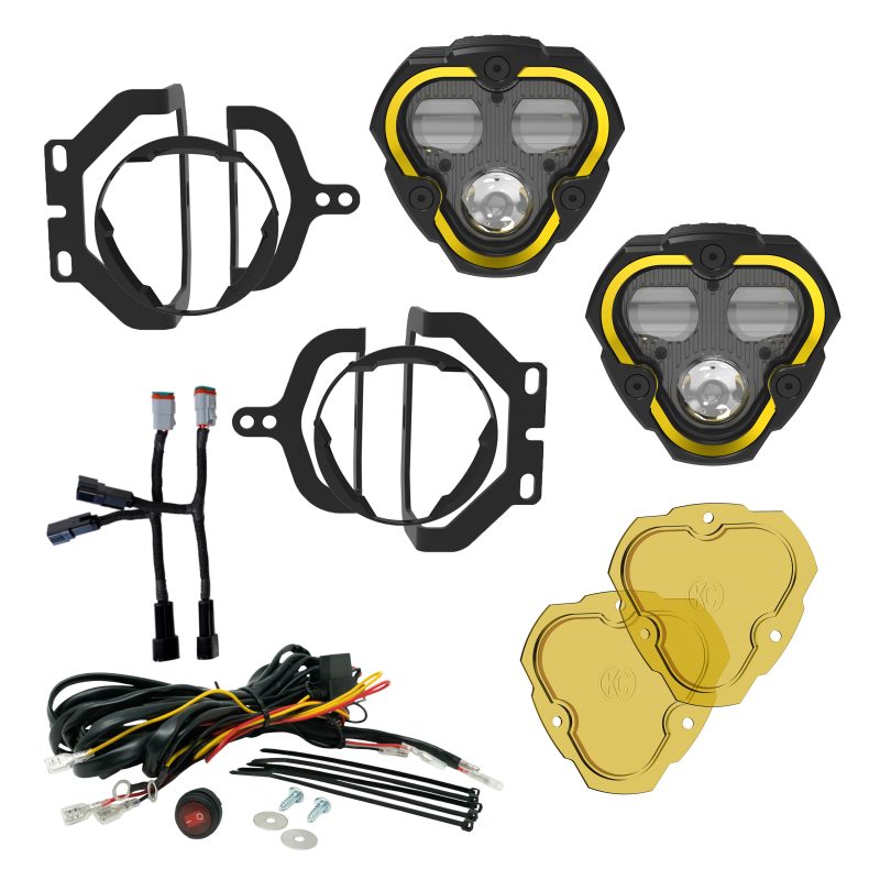 KC HiLiTES FLEX ERA 3 Dual Mode SAE Fog Lights - 2-Light Master Kit for Jeep JL/JT Sport Bumpers KC HiLiTES FLEX ERA 3 Dual Mode SAE Fog Lights - 2-Light Master Kit for Jeep JL/JT Sport Bumpers