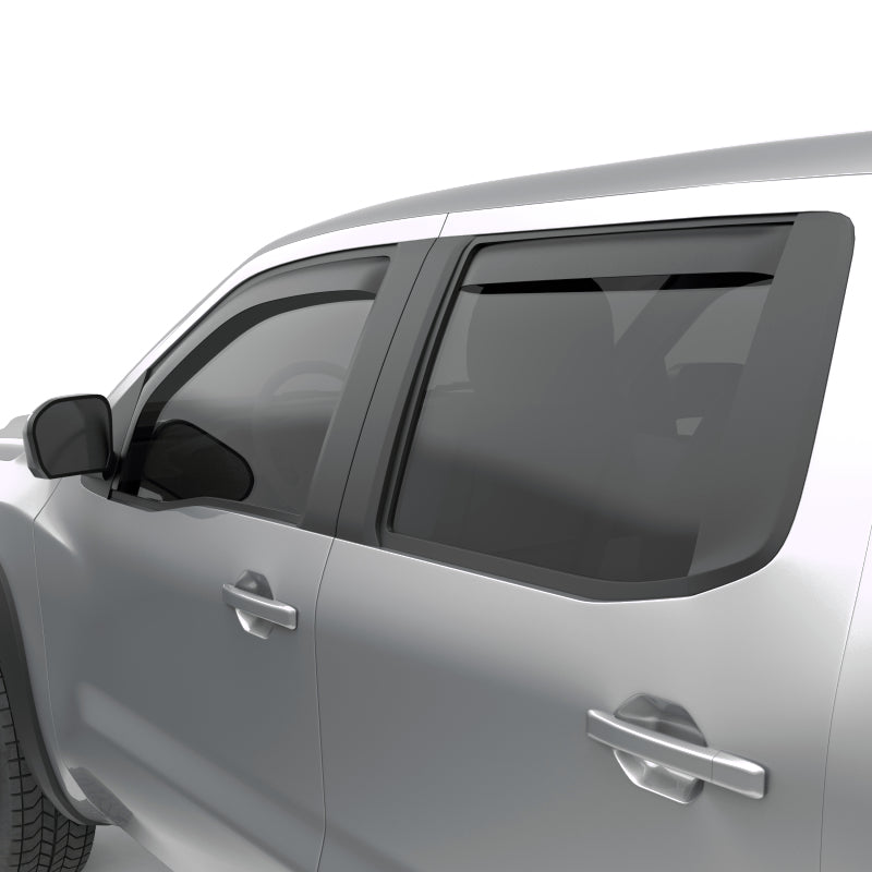 EGR 2022+ Nissan Frontier In Channel Window Visors Front/Rear Set Matte Black Crew Cab EGR 2022+ Nissan Frontier In Channel Window Visors Front/Rear Set Matte Black Crew Cab
