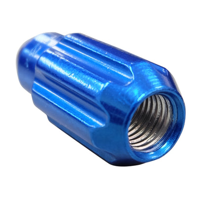 NRG 500 Series M12 X 1.5 Bullet Shape Steel Lug Nut Set - 21 Pc w/Lock Key - Blue
