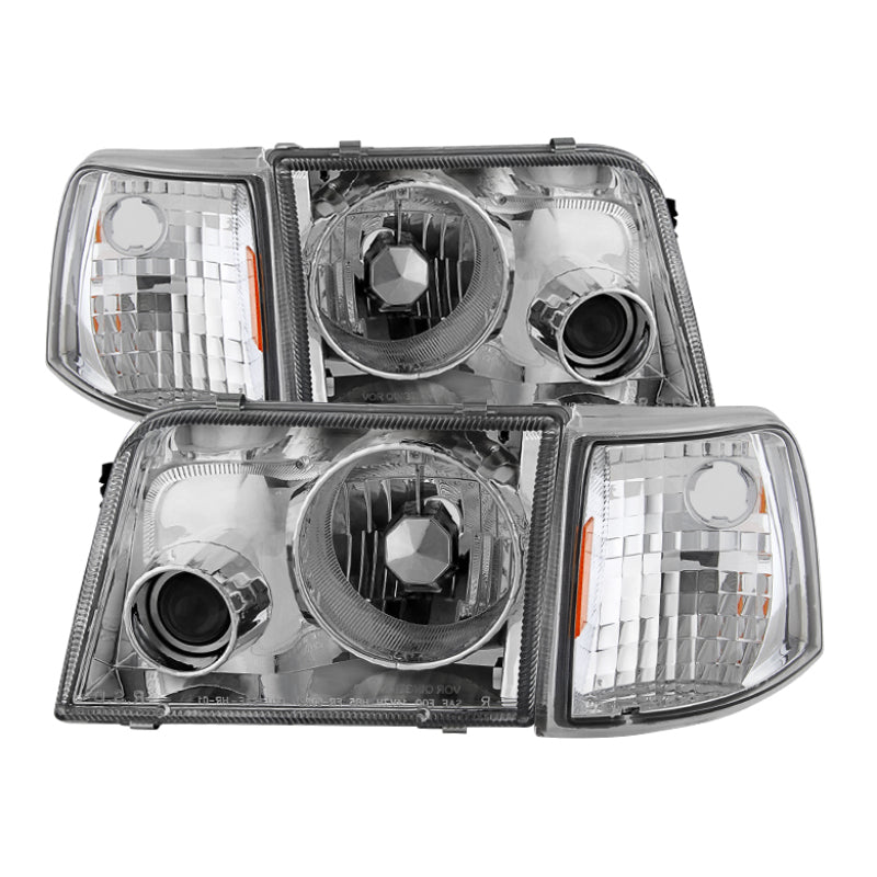 xTune Ford Ranger 93-97 Projector Headlights w/ Corner Lights Chrome PRO-JH-FR93-SET-C xTune Ford Ranger 93-97 Projector Headlights w/ Corner Lights Chrome PRO-JH-FR93-SET-C
