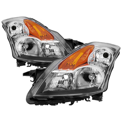 xTune Nissan Altima 07-09 Sedan Crystal Headlights Halogen Model Only Smoke HD-JH-NA07-AM-C