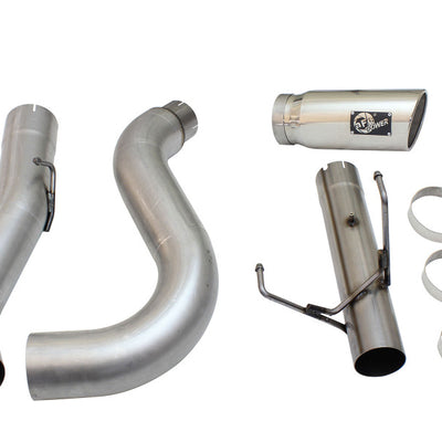 aFe MACHForce XP Exhaust Large Bore 5in DPF-Back SS 13-15 Dodge Trucks L6-6.7L (td) *Polish Tip
