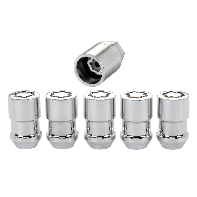 McGard Wheel Lock Nut Set - 5pk. (Cone Seat) M12X1.5 / 3/4 Hex / 1.46in. Length - Chrome McGard Wheel Lock Nut Set - 5pk. (Cone Seat) M12X1.5 / 3/4 Hex / 1.46in. Length - Chrome